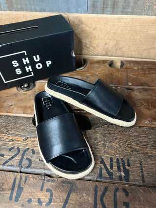 Shu Shop Crisanta Sandals in Black *Final Sale*-Women's Casual Shoes-Shu Shop-Lucky J Boots & More, Women's, Men's, & Kids Western Store Located in Carthage, MO