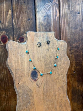 Turquoise & Brass Necklaces