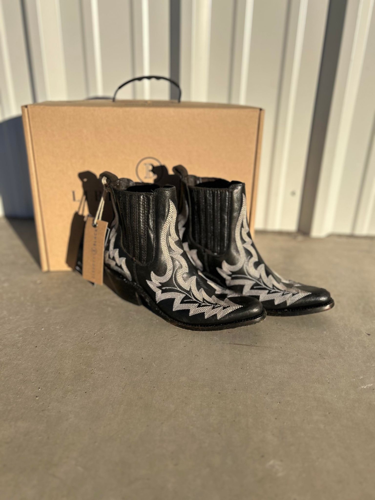 Liberty Black Simone Bootie in Mossil Negro-Women's Booties-Liberty Black-Lucky J Boots & More, Women's, Men's, & Kids Western Store Located in Carthage, MO