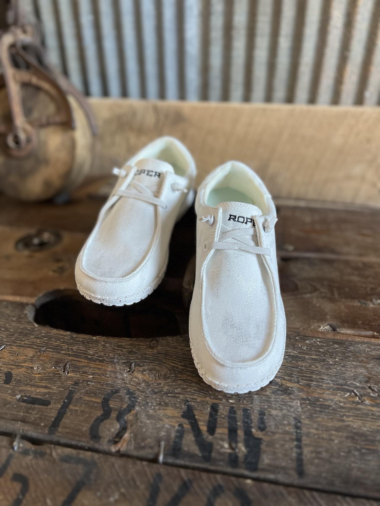 Women's Roper Hang Loose in White *FINAL SALE*-Women's Casual Shoes-Roper-Lucky J Boots & More, Women's, Men's, & Kids Western Store Located in Carthage, MO