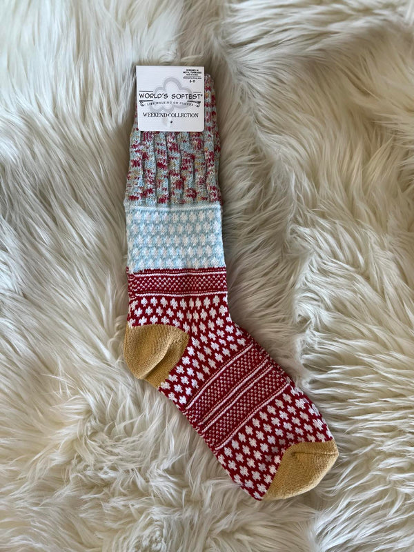 Weekend Collection WRAGGCRW Textured Crew Socks-Socks-World's Softest Socks-Lucky J Boots & More, Women's, Men's, & Kids Western Store Located in Carthage, MO