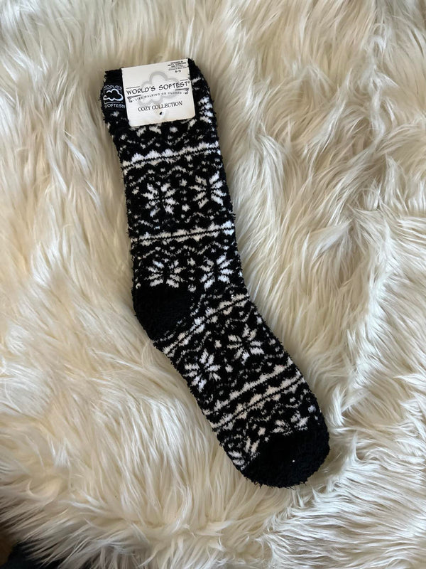 Holiday Cozy Crew Socks-Socks-World's Softest Socks-Lucky J Boots & More, Women's, Men's, & Kids Western Store Located in Carthage, MO