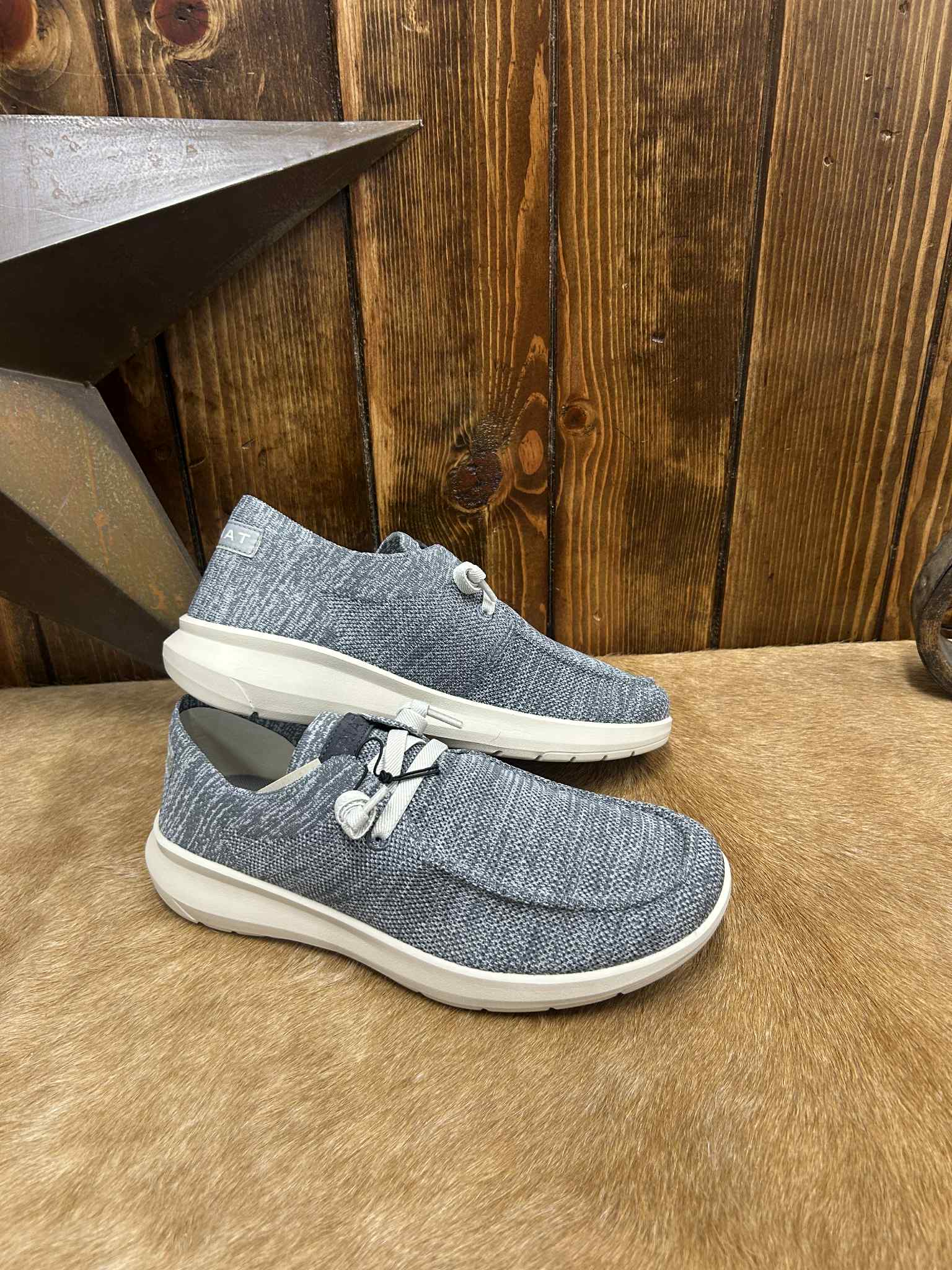 Ariat Men's Grey Knit Hilo Shoes-Men's Casual Shoes-Ariat-Lucky J Boots & More, Women's, Men's, & Kids Western Store Located in Carthage, MO