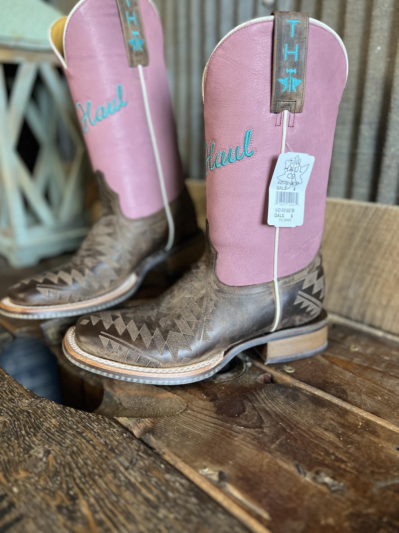 Women's Tin Haul Azteca Boots-Women's Boots-Karman-Lucky J Boots & More, Women's, Men's, & Kids Western Store Located in Carthage, MO