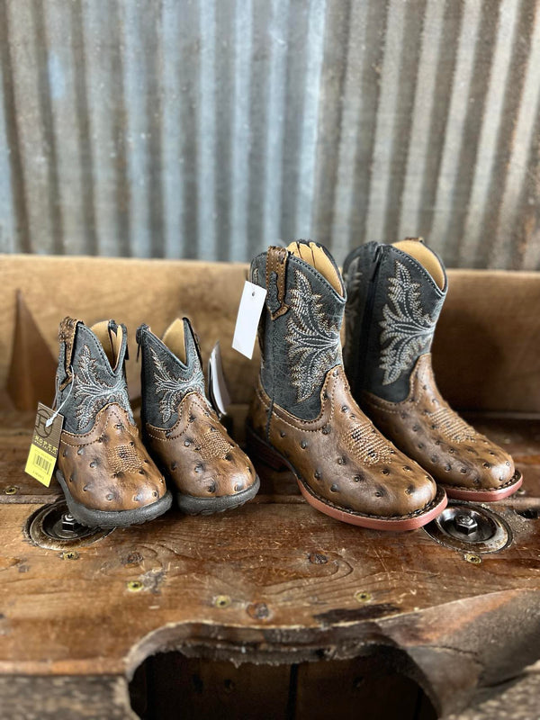 Roper Infants Henry Brown Cowbabies-Kids Boots-Karman-Lucky J Boots & More, Women's, Men's, & Kids Western Store Located in Carthage, MO