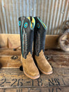 Horse Power Kids Sawdust Roughout Boots-Kids Boots-Horse Power-Lucky J Boots & More, Women's, Men's, & Kids Western Store Located in Carthage, MO