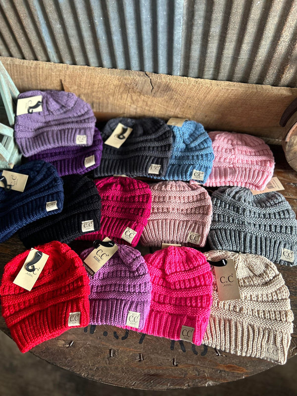 C.C Kids Solid Beanie-Beanie/Gloves-C.C Beanies-Lucky J Boots & More, Women's, Men's, & Kids Western Store Located in Carthage, MO