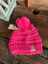 C.C Kids Solid Pom Beanie-Beanie/Gloves-C.C Beanies-Lucky J Boots & More, Women's, Men's, & Kids Western Store Located in Carthage, MO