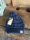 C.C Kids Solid Pom Beanie-Beanie/Gloves-C.C Beanies-Lucky J Boots & More, Women's, Men's, & Kids Western Store Located in Carthage, MO