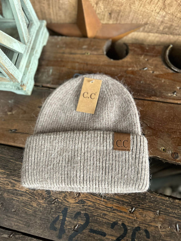 C.C Ribbed Double Cuff Beanie-Beanie/Gloves-C.C Beanies-Lucky J Boots & More, Women's, Men's, & Kids Western Store Located in Carthage, MO