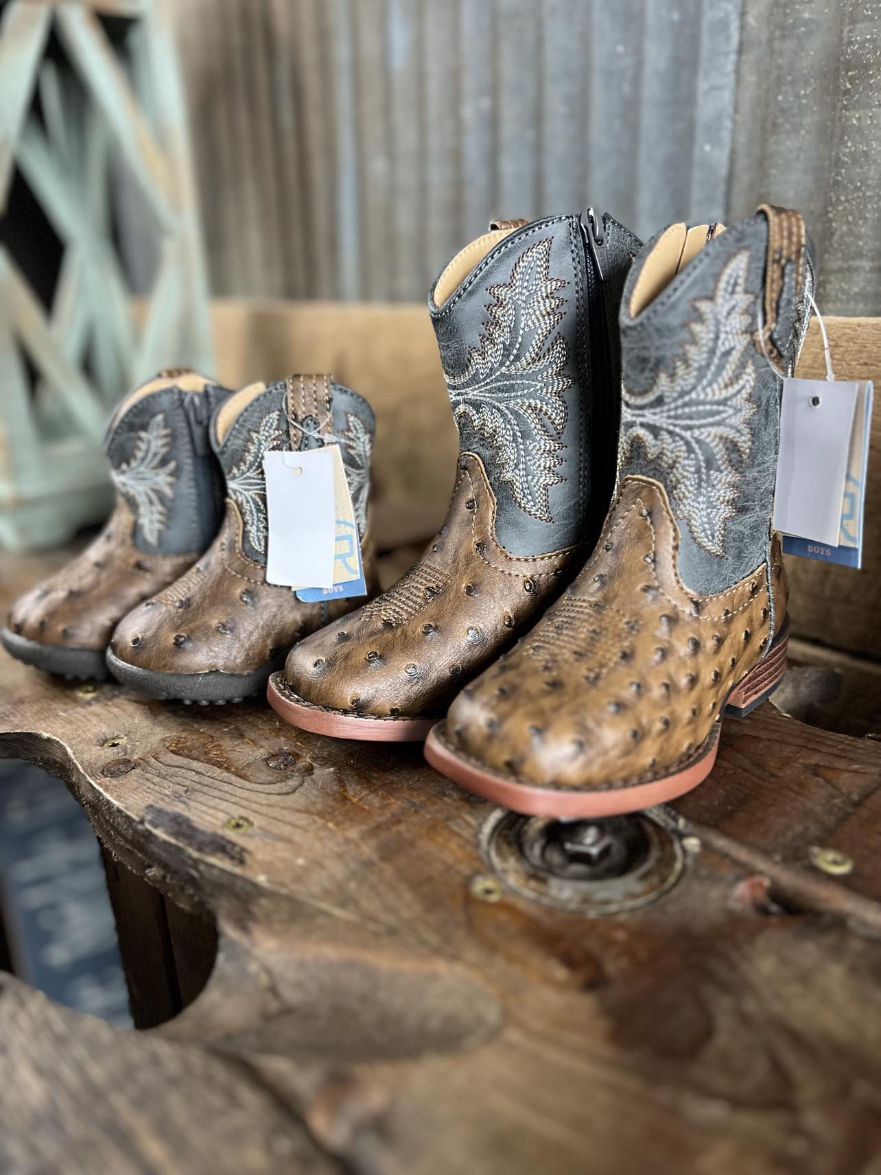 Roper Infants Henry Brown Cowbabies-Kids Boots-Karman-Lucky J Boots & More, Women's, Men's, & Kids Western Store Located in Carthage, MO