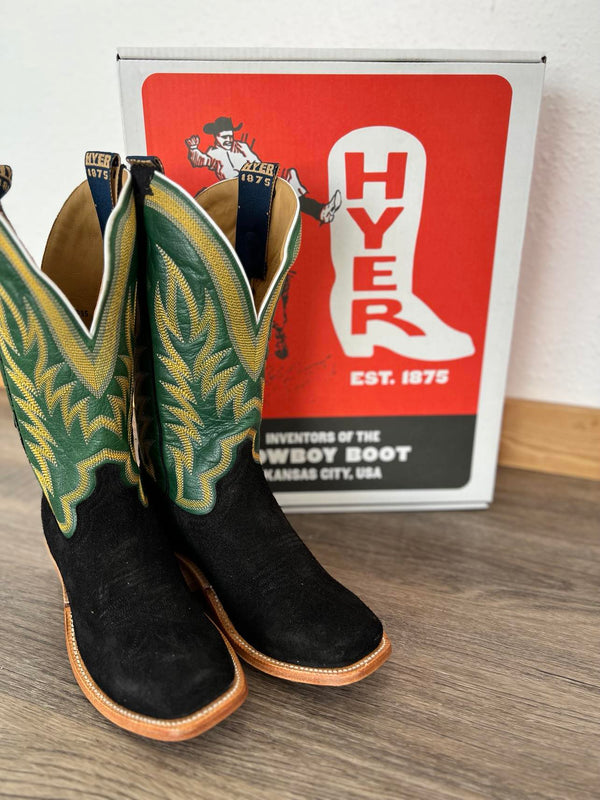Men's Hyer Culver Black Boots-Men's Boots-HYER Boots-Lucky J Boots & More, Women's, Men's, & Kids Western Store Located in Carthage, MO