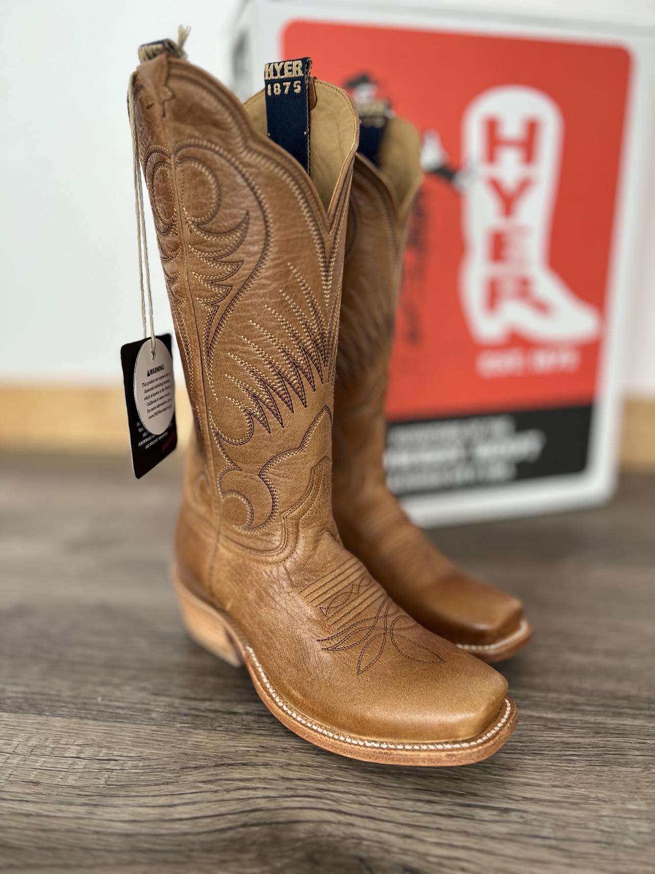 Women's Hyer Leawood Tan Boots-Women's Boots-HYER Boots-Lucky J Boots & More, Women's, Men's, & Kids Western Store Located in Carthage, MO