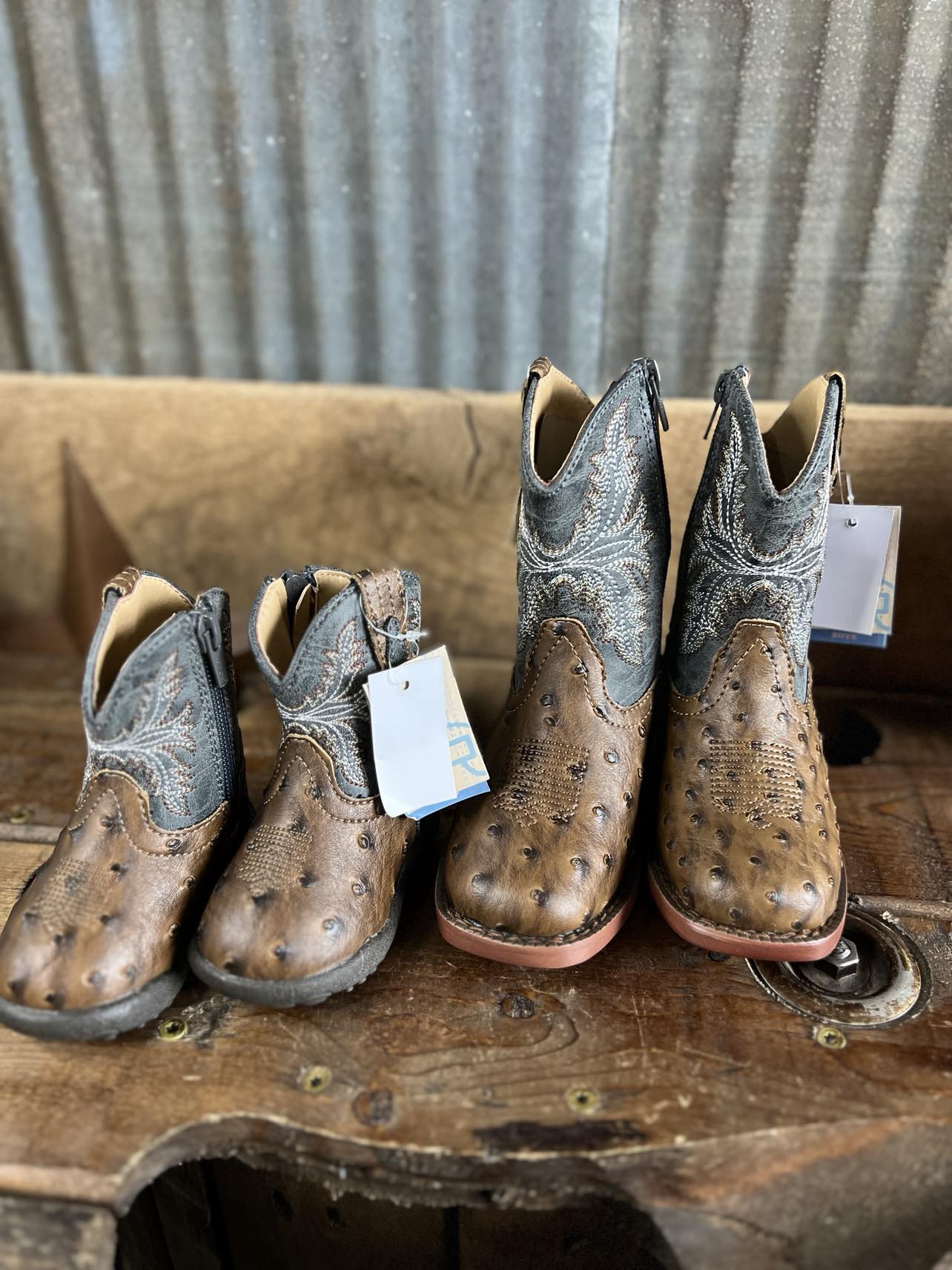 Roper Infants Henry Brown Cowbabies-Kids Boots-Karman-Lucky J Boots & More, Women's, Men's, & Kids Western Store Located in Carthage, MO