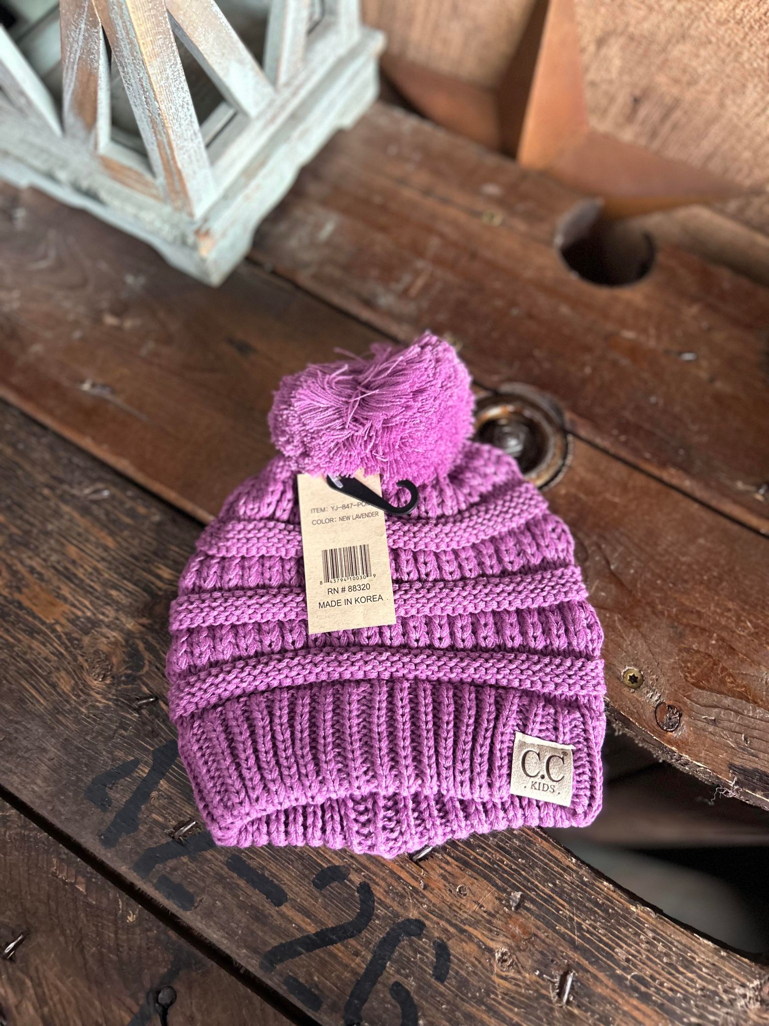 C.C Kids Solid Pom Beanie-Beanie/Gloves-C.C Beanies-Lucky J Boots & More, Women's, Men's, & Kids Western Store Located in Carthage, MO