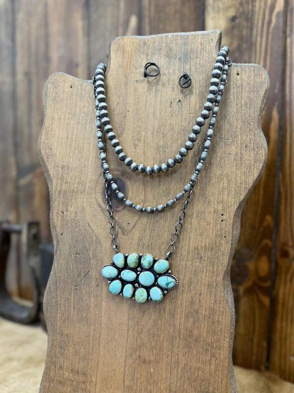 Etta Necklace-Necklaces-LJ Turquoise-Lucky J Boots & More, Women's, Men's, & Kids Western Store Located in Carthage, MO