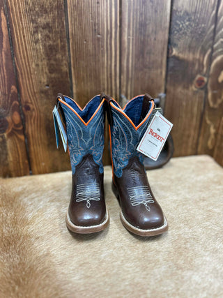 Kid's Roper Brown Clint Boot-Kids Boots-Karman-Lucky J Boots & More, Women's, Men's, & Kids Western Store Located in Carthage, MO