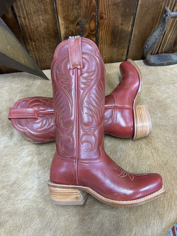 Women's Hyer Leawood Red Cowhide Boot-Women's Boots-HYER Boots-Lucky J Boots & More, Women's, Men's, & Kids Western Store Located in Carthage, MO