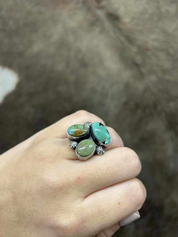 Rayne Ring-Rings-LJ Turquoise-Lucky J Boots & More, Women's, Men's, & Kids Western Store Located in Carthage, MO