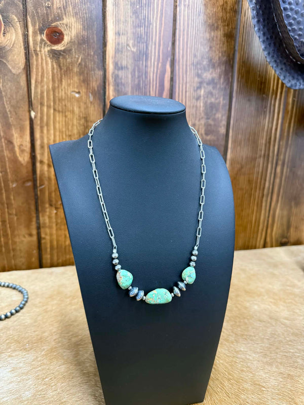 Raelyn Necklace-Necklaces-LJ Turquoise-Lucky J Boots & More, Women's, Men's, & Kids Western Store Located in Carthage, MO