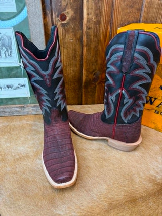 Men's R. Watson Nubuck Rhubarb Caiman Belly Boot