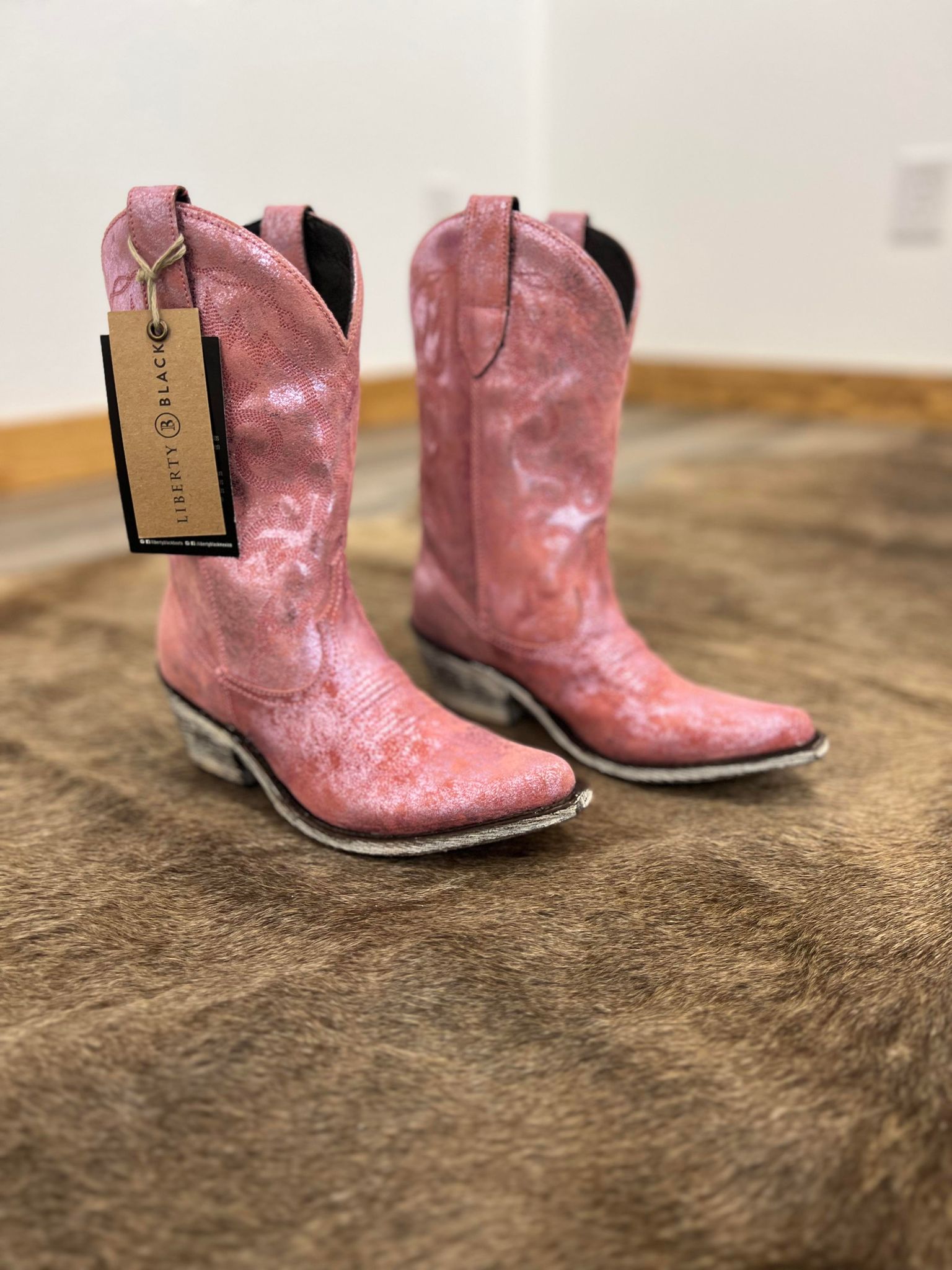 Liberty Black Sienna Boots in Rosa-Women's Booties-Liberty Black-Lucky J Boots & More, Women's, Men's, & Kids Western Store Located in Carthage, MO
