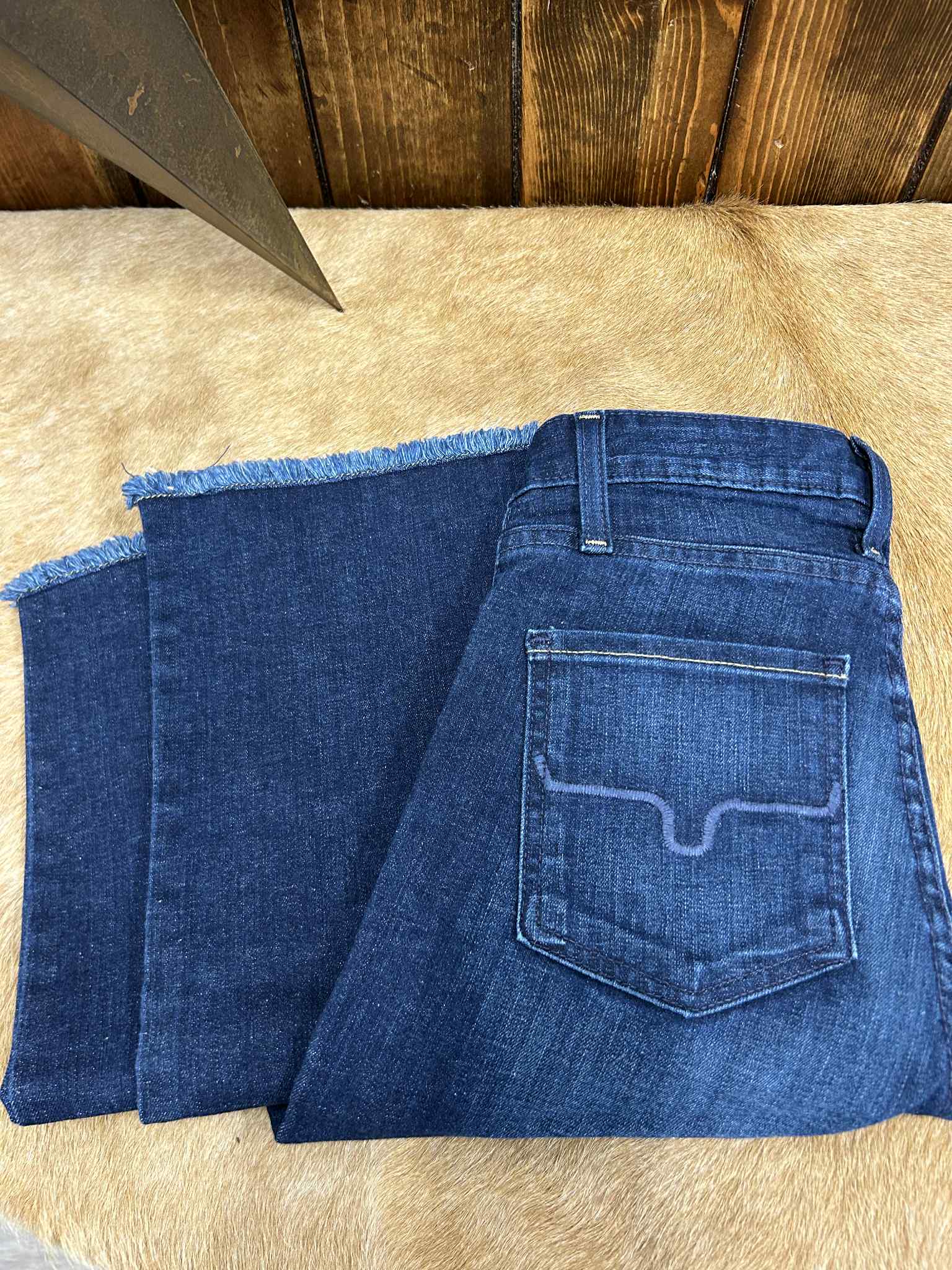 Kimes Ranch Olivia Dark Wash High Rise Wide Leg Jean-Women's Denim-Kimes Ranch-Lucky J Boots & More, Women's, Men's, & Kids Western Store Located in Carthage, MO