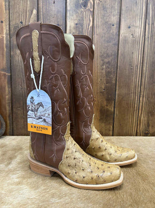 Women's R. Watson Kango Tobacco Full Quill Boot-Women's Boots-R. Watson-Lucky J Boots & More, Women's, Men's, & Kids Western Store Located in Carthage, MO