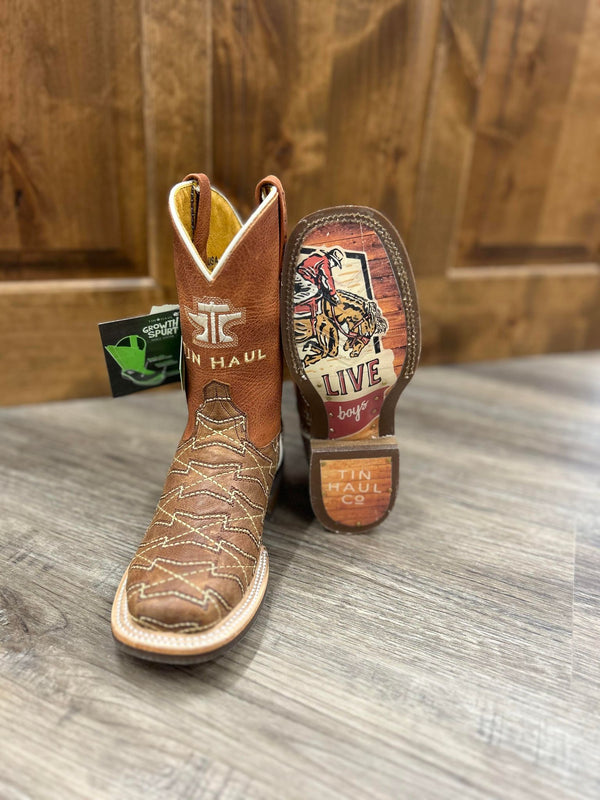 Tin Haul Kid's Lil' Mesquite Boots-Kids Boots-Karman-Lucky J Boots & More, Women's, Men's, & Kids Western Store Located in Carthage, MO