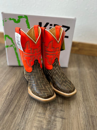 Youth Tin Haul Neon Thunder Boot-Kids Boots-Tin Haul-Lucky J Boots & More, Women's, Men's, & Kids Western Store Located in Carthage, MO