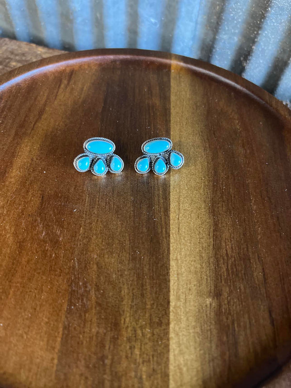 The Alba Earrings-Earrings-LJ Turquoise-Lucky J Boots & More, Women's, Men's, & Kids Western Store Located in Carthage, MO