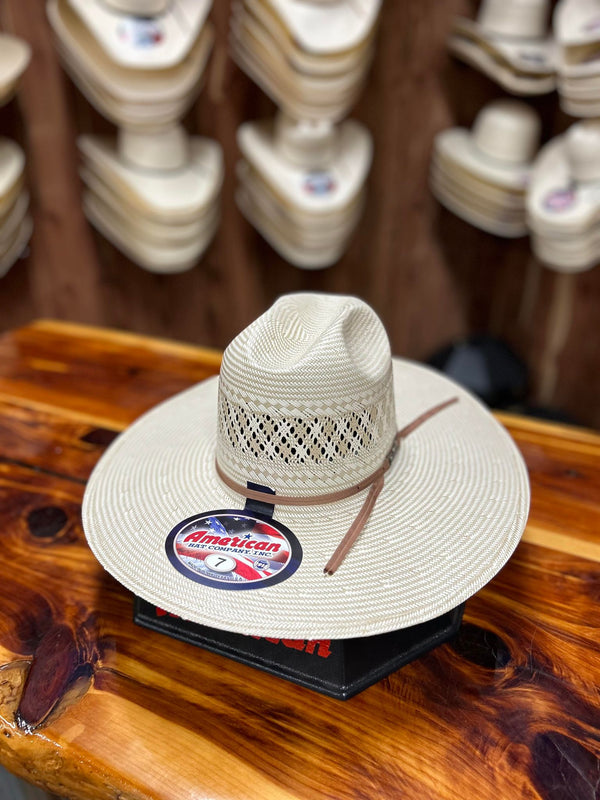 American 1011 S-Minn Straw Hat 4.5"Brim FZ-Straw Cowboy Hats-American Hat Co.-Lucky J Boots & More, Women's, Men's, & Kids Western Store Located in Carthage, MO