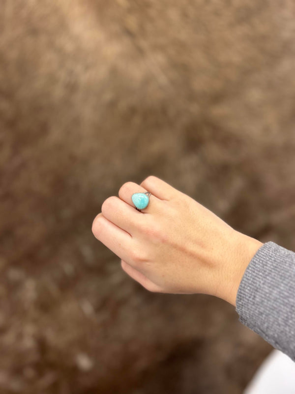 The Everly Ring Size 7-Rings-LJ Turquoise-Lucky J Boots & More, Women's, Men's, & Kids Western Store Located in Carthage, MO