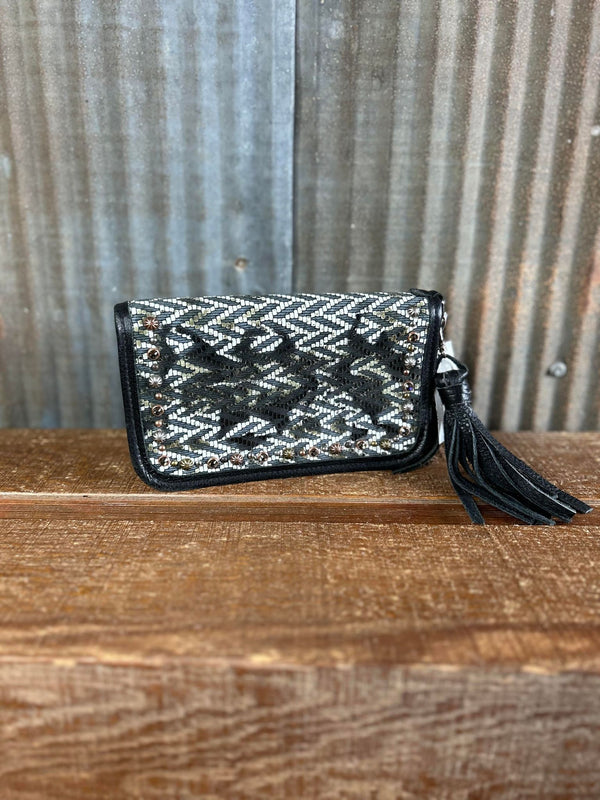 Double J Clutch Organizer - Cheveron Gold Water Snake CO161-Clutches-DOUBLE J SADDLERY-Lucky J Boots & More, Women's, Men's, & Kids Western Store Located in Carthage, MO