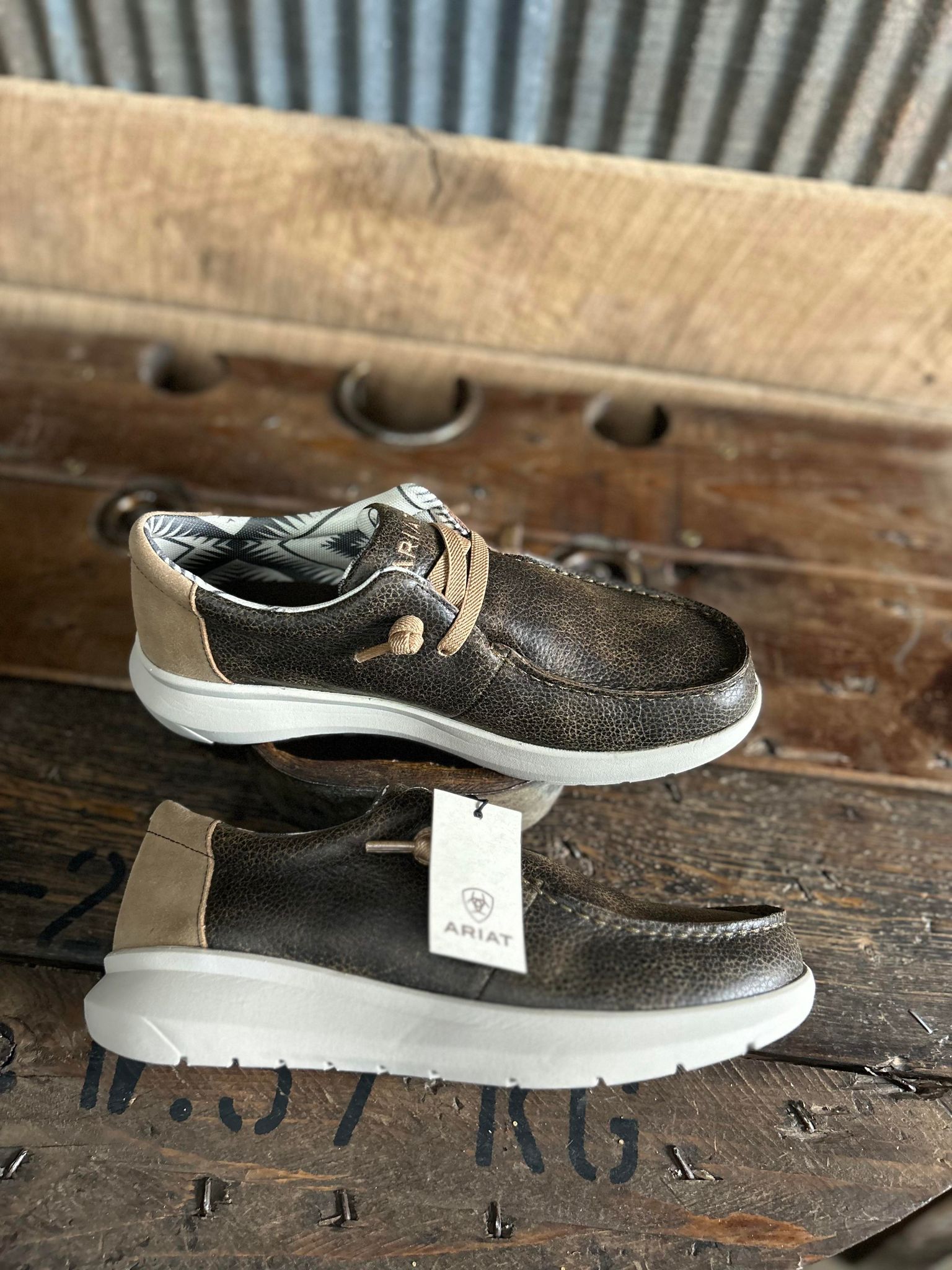 Ariat Men's Bordy Brown & Tan Hilos-Men's Casual Shoes-Ariat-Lucky J Boots & More, Women's, Men's, & Kids Western Store Located in Carthage, MO