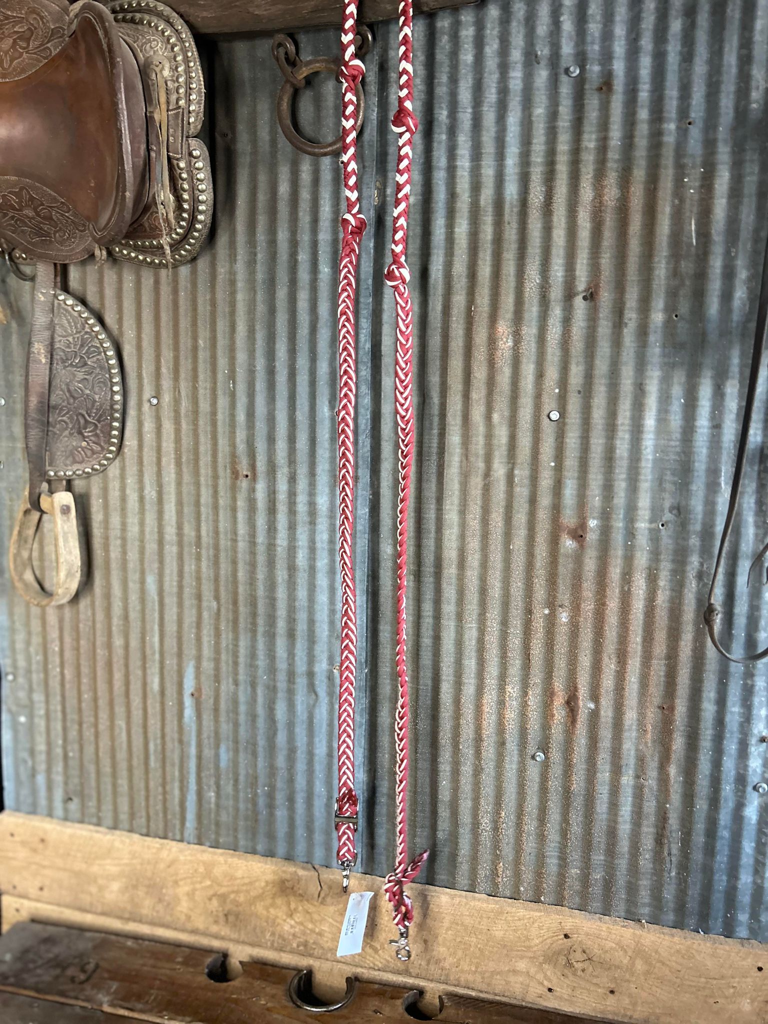 Braided Nylon Barrel Reins W/ Knots-Barrel Reins-Equibrand-Lucky J Boots & More, Women's, Men's, & Kids Western Store Located in Carthage, MO