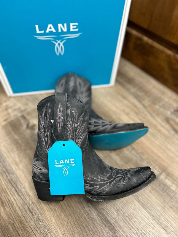 ﻿Lane Boots Distressed Black Lexington Bootie-Women's Booties-Lane Boots-Lucky J Boots & More, Women's, Men's, & Kids Western Store Located in Carthage, MO