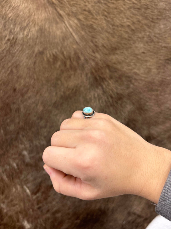 The Snow Ring Size 6-Rings-LJ Turquoise-Lucky J Boots & More, Women's, Men's, & Kids Western Store Located in Carthage, MO