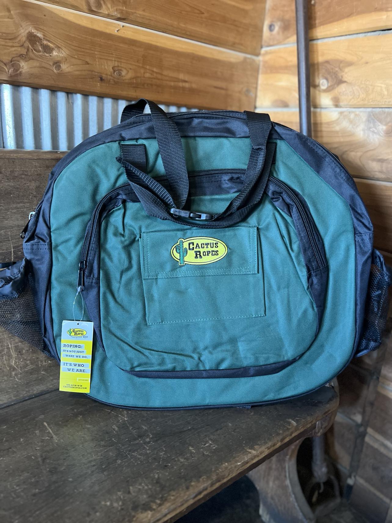 Cactus Choice Plus Rope Bag Green/Black-rope bag-Cactus Ropes-Lucky J Boots & More, Women's, Men's, & Kids Western Store Located in Carthage, MO