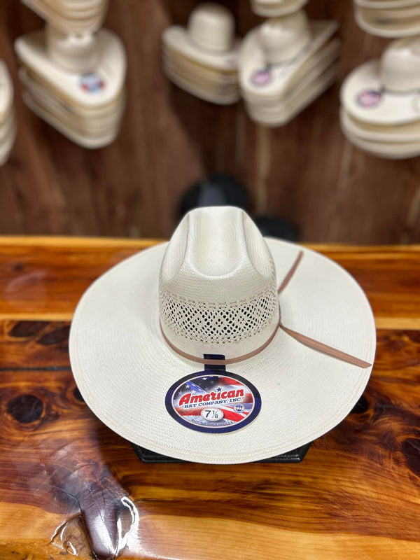 American JC4200 S-117 Straw Hat 4.5"Brim FZ-Straw Cowboy Hats-American Hat Co.-Lucky J Boots & More, Women's, Men's, & Kids Western Store Located in Carthage, MO