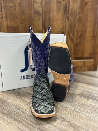 Men's Anderson Bean Grey Rustic Big Bass Boot-Men's Boots-Anderson Bean-Lucky J Boots & More, Women's, Men's, & Kids Western Store Located in Carthage, MO