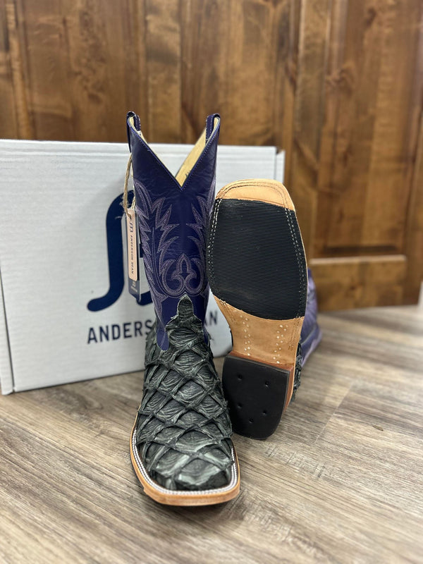 Men's Anderson Bean Grey Rustic Big Bass Boots-Men's Boots-Anderson Bean-Lucky J Boots & More, Women's, Men's, & Kids Western Store Located in Carthage, MO