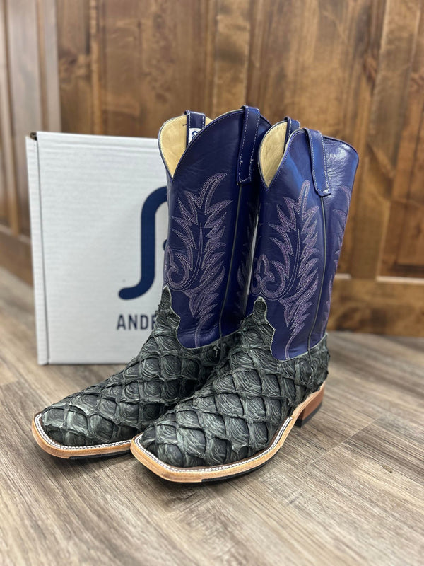 Men's Anderson Bean Grey Rustic Big Bass Boots-Men's Boots-Anderson Bean-Lucky J Boots & More, Women's, Men's, & Kids Western Store Located in Carthage, MO