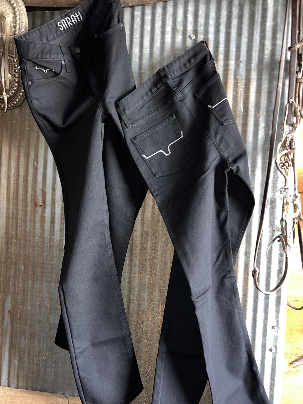 Kimes Sarah Jeans in Black-Women's Denim-Kimes Ranch-Lucky J Boots & More, Women's, Men's, & Kids Western Store Located in Carthage, MO