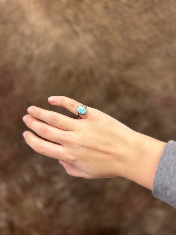 The Sienna Ring Size 6 1/2-Rings-LJ Turquoise-Lucky J Boots & More, Women's, Men's, & Kids Western Store Located in Carthage, MO