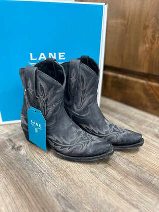 Lane Boots Distressed Black Lexington Bootie-Women's Booties-Lane Boots-Lucky J Boots & More, Women's, Men's, & Kids Western Store Located in Carthage, MO