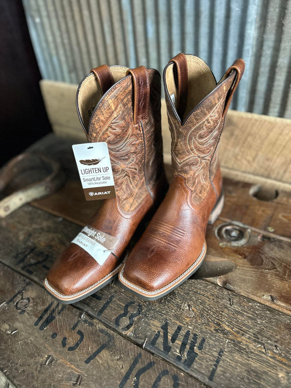 Men's Ariat Slingshot Cowboy Square Toe Boot-Men's Boots-Ariat-Lucky J Boots & More, Women's, Men's, & Kids Western Store Located in Carthage, MO
