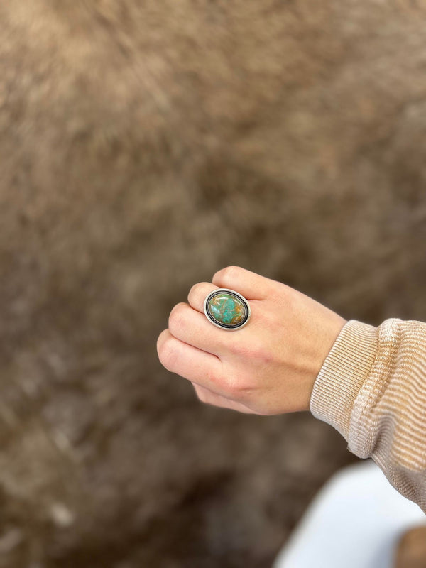 The Alix Ring-Rings-LJ Turquoise-Lucky J Boots & More, Women's, Men's, & Kids Western Store Located in Carthage, MO