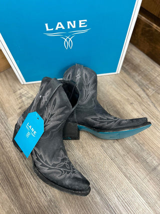 Lane Boots Distressed Black Lexington Bootie-Women's Booties-Lane Boots-Lucky J Boots & More, Women's, Men's, & Kids Western Store Located in Carthage, MO