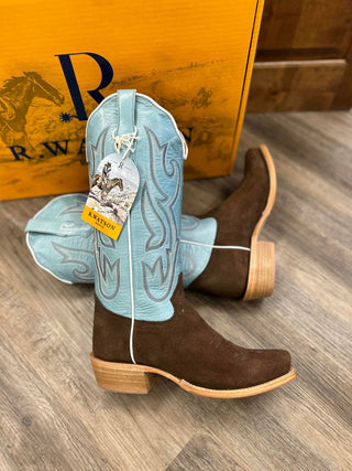 Women's R. Watson Chocolate Roughout Boot-Women's Boots-R. Watson-Lucky J Boots & More, Women's, Men's, & Kids Western Store Located in Carthage, MO